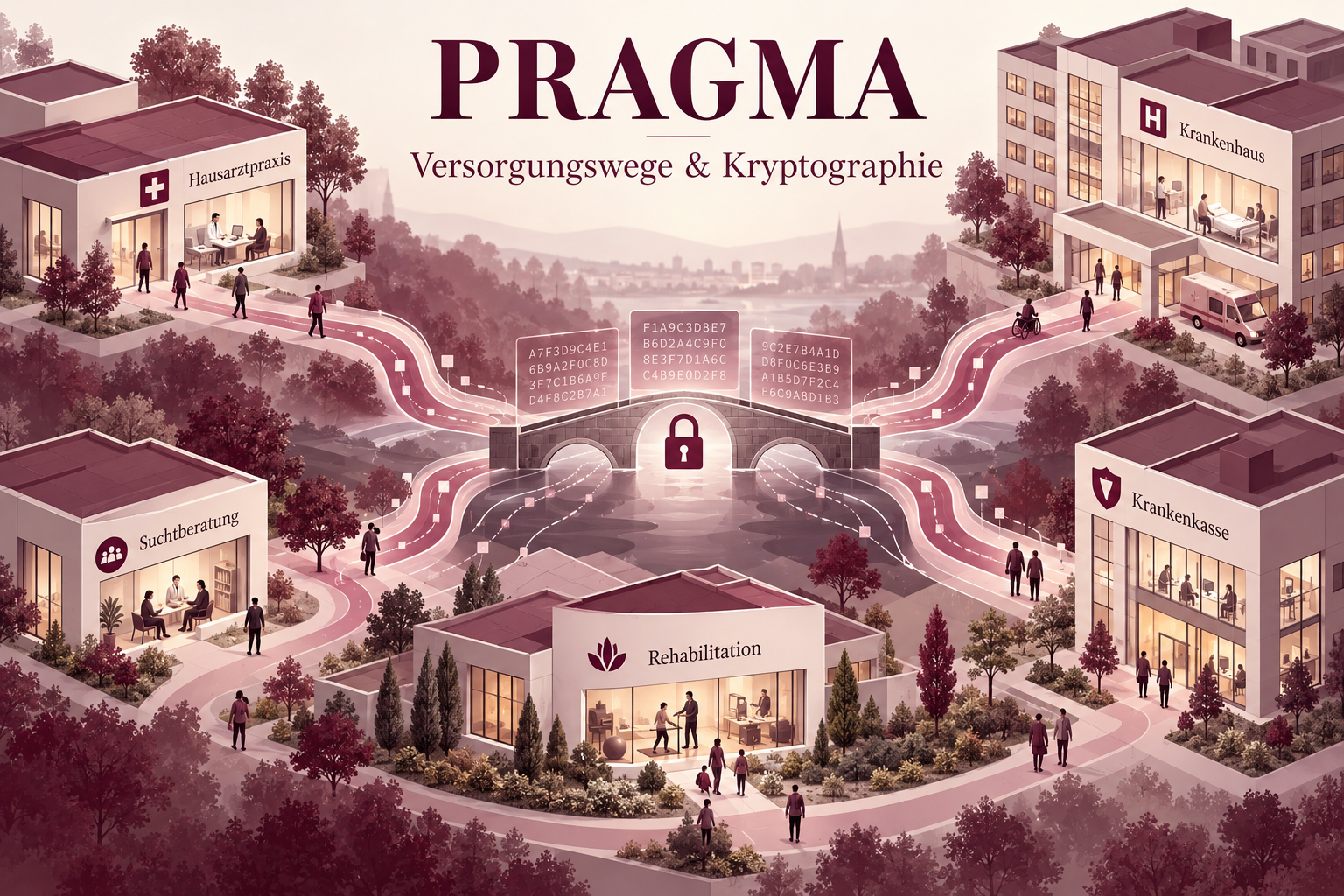 PRAGMA: Wege im Gesundheitssystem und kryptographische Datenverknüpfung